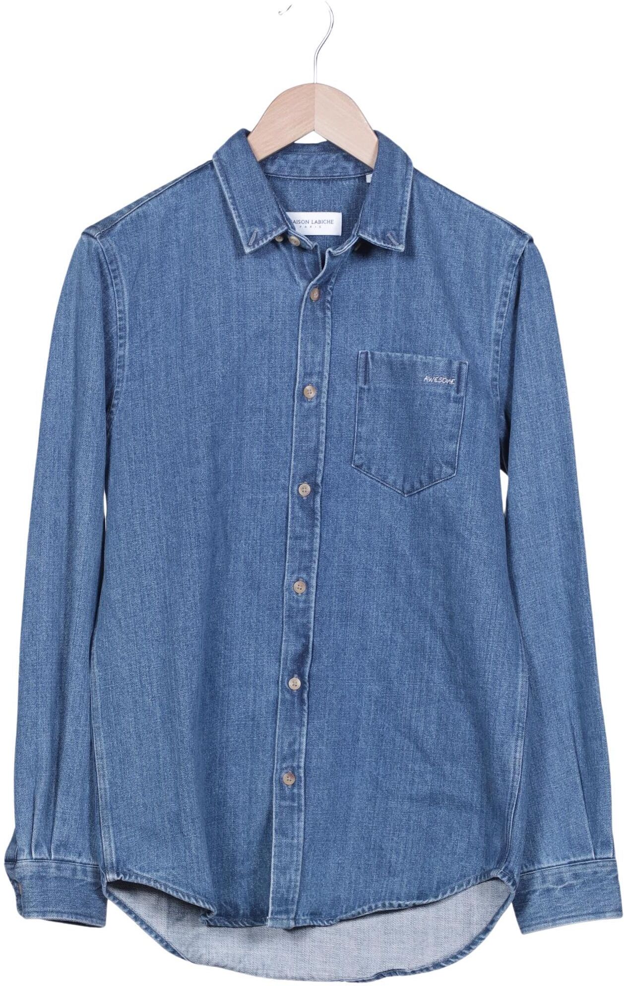 Maison Labiche Herren Hemd, Blau, Gr. S, Baumwolle - Second Hand