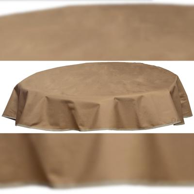 acamp Tischdecke rund 160 cm wasserabweisend mit Windport kakao