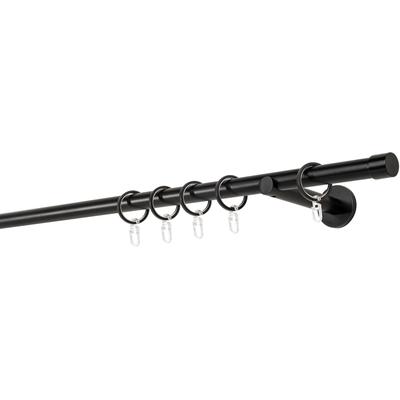 Gardinenstange MYDECO "20mm Cap Wandträger 12 cm", schwarz, L:310cm, Gardinenstangen