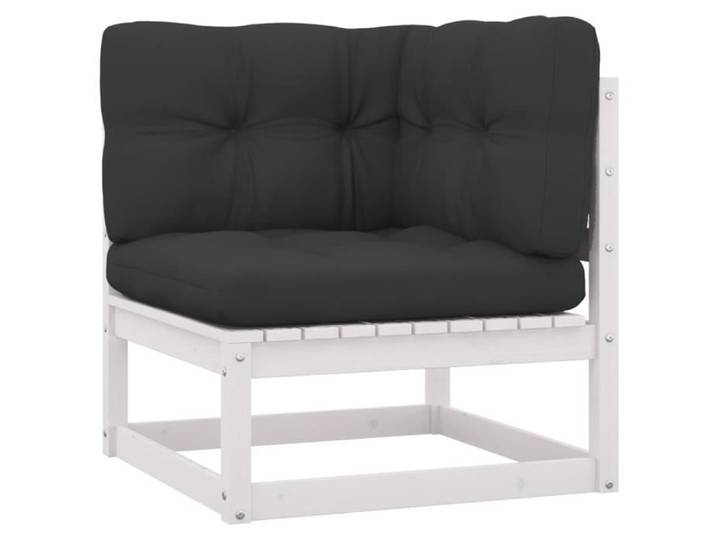 1259 Sale Hot Canapé scandinave d angle HOMMIE - Canapé droits Sofa d'angle de jardin avec coussins anthracite Bois de pin MEUBLE Bl