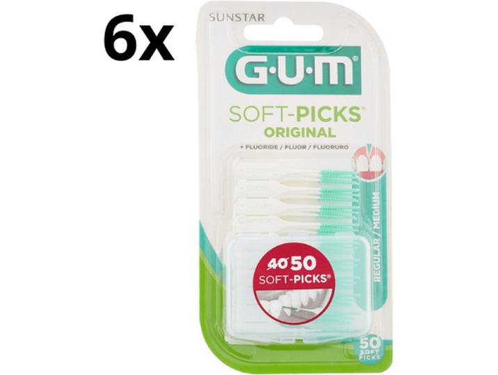 GUM Soft-Picks Regular - Voordeelverpakking - 6 x 50 stuks
