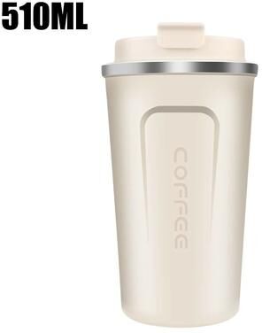 Uplift Picks Stainless Steel Travel Thermos Mug Leak Proof Double Wall Coffee Cup 380 ML 510 ML white 510 Ml