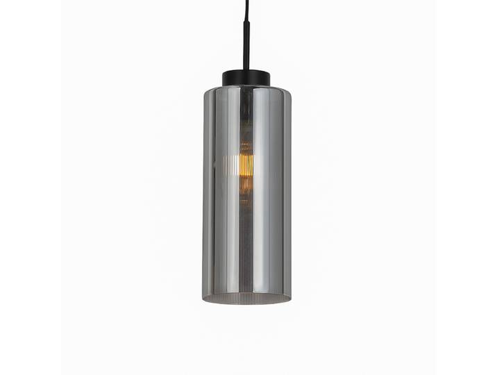 Suspension Art Déco noire avec verre fumé - Laura