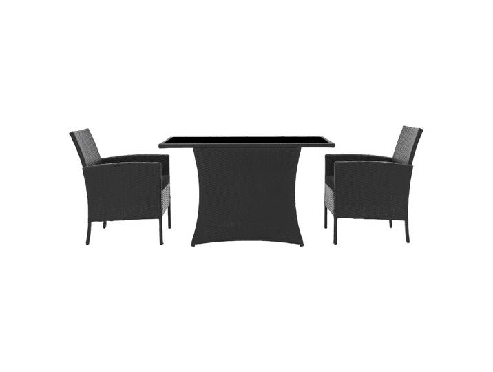 Gartenmöbel-Set Eduardo schwarz Polyrattan B 66 T 120 H 71 cm
