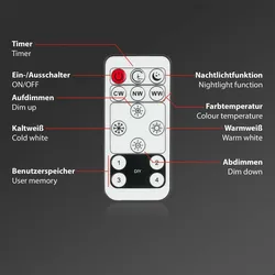 Briloner, Deckenleuchte, Ultraflaches CCT LED Panel, schwarz, 1xLED/23W (3000 lm)