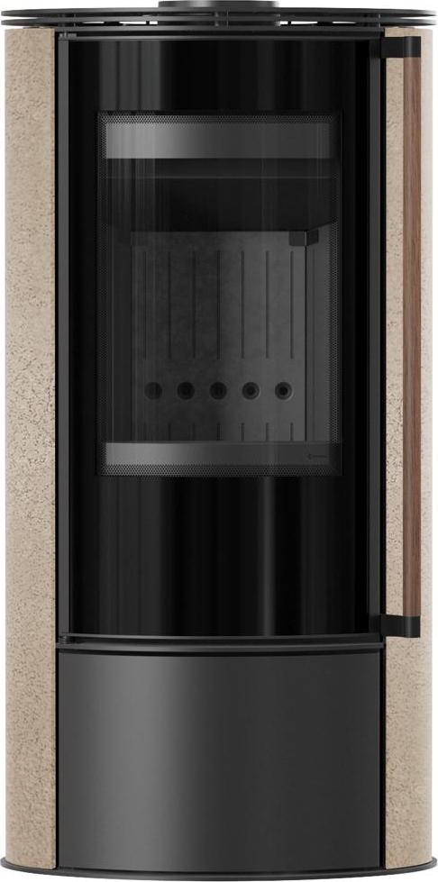 KRATKI ERIK Ø150 5,5 kW Keramikofen GOLD SATIN Stahldeckel Jatoba Griff