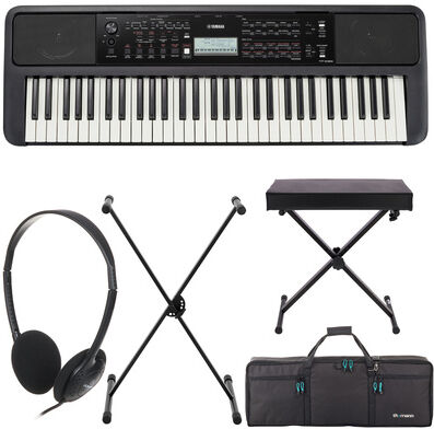 Yamaha PSR-E383 Deluxe Bundle Noir