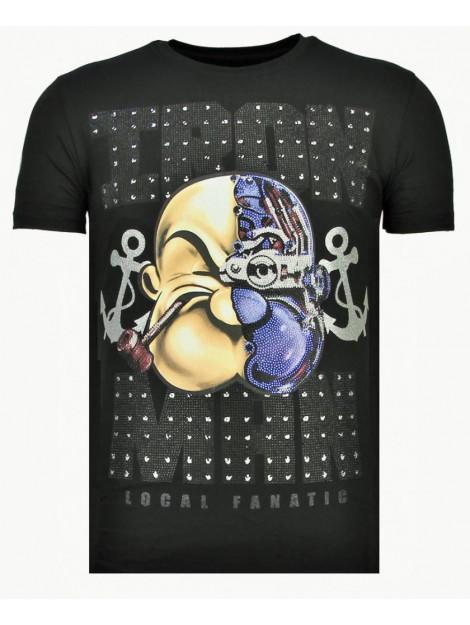 Local Fanatic Iron man popeye rhinestone t-shirt