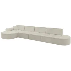 ECKSOFA Ottomane Links TARO-L3 - 413x171x79,5 cm Creme