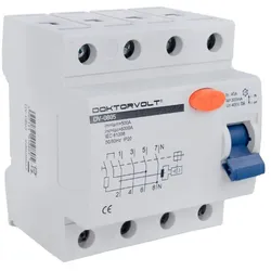 Doktorvolt Fehlerstrom-Schutzschalter Typ A 300mA 40A 4P RCD DV-0805