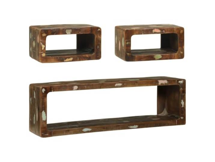 HKQWPBF TV-Schrankset 3 STK. Mehrfarbig 100 x 30 x 32 cm Modulares TV-Schranksystem, Stauraum für Technik, Bücher, Deko, für Wohnzimmer und urbane Räume