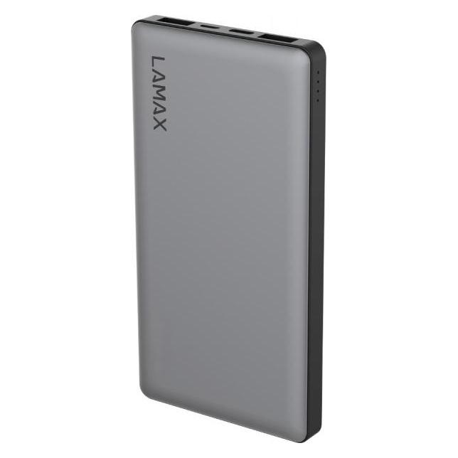 Lamax LM10000QC Powerbank Lithium Polymer (LiPo) 10000 mAh Metallisch (10000 mAh, 37 Wh) (LAM10000MAHSL)