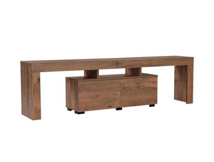Moderner TV-Ständer, Atlantische Kiefer, 180 x 50 x 31,3 cm 100% melaminbeschichtete Spanplatte, 18 mm stark Rustikale Eleganz fürs Wohnzimmer