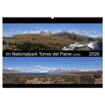 Im Nationalpark Torres del Paine (Chile) (Wandkalender 2026 DIN A2 quer), CALVENDO Monatskalender