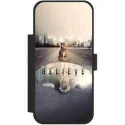 Nivocase Klapphülle für Apple iPhone 17 Pro Max Handyhülle aus Kunst Leder NIVOflip schwarz Motivation (Apple iPhone 17 Pro Max), Smartphone Hülle, Schwarz