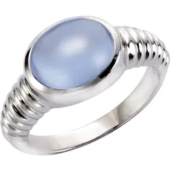 Jamelli Ring 925 Silber rhodiniert Quarz blau (beh.)