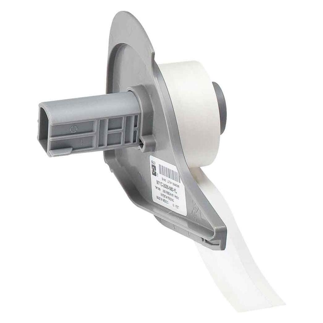 Brady M7C-475-422, Polyester, Weiss, glänzend, 12.07 mm x 15.24 m, permanent, Endlos (18.42 mm) (M7C-475-422)