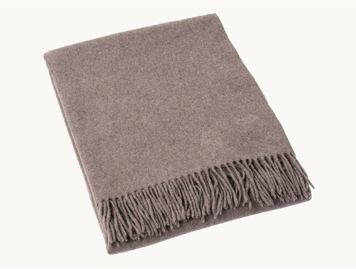 Merino-Plaid Tenera - 130x180 cm - hellbraun-meliert