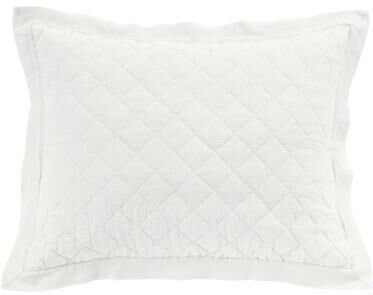 HiEnd Accents Diamond Pattern Linen Cotton Diamond Quilted Pillow Sham, 1PC