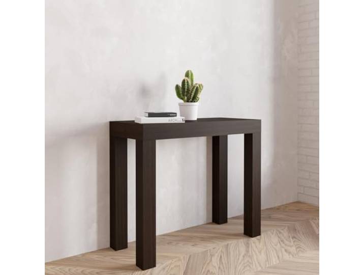 VE.CA.s.r.l. Ausziehbarer Konsolentisch Nettuno Aus Laminat-Holz Ausziehbar von 40 cm bis 300 cm Küchen- und Wohnmöbeldesign Farbe: Wenge
