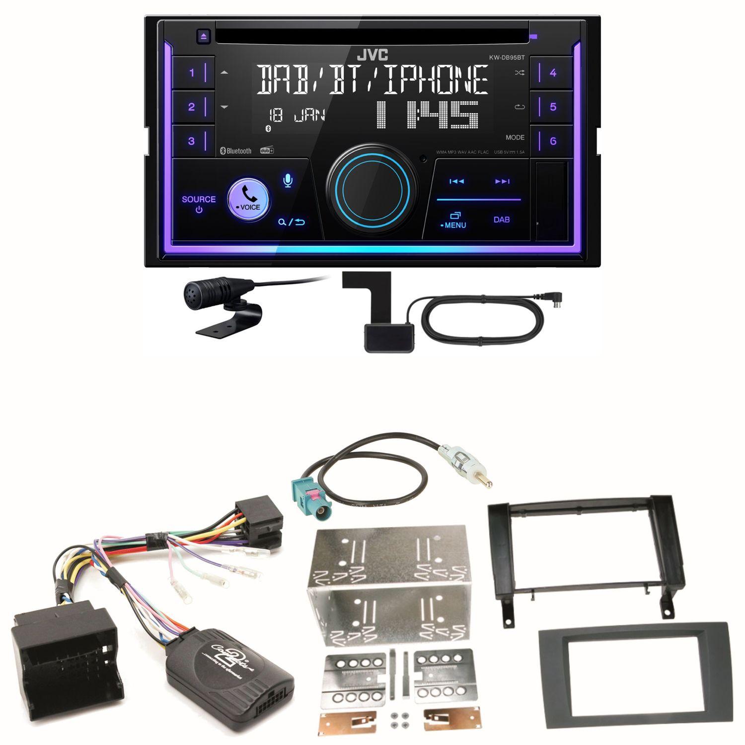 JVC KW-DB95BT Bluetooth Digitalradio Einbauset für Mercedes SLK R171