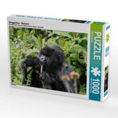CALVENDO Puzzle Berggorillas - Mahlzeit | 1000 Teile Lege-Größe 64x48cm Foto-Puzzle für glückliche Stunden