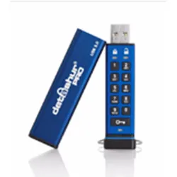 iStorage datAshur Pro 4GB (4 GB, USB-A), USB Stick, Blau