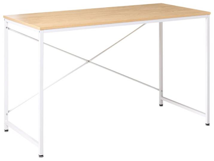 Table de bureau 120 cm 60 cm marron clairblanc