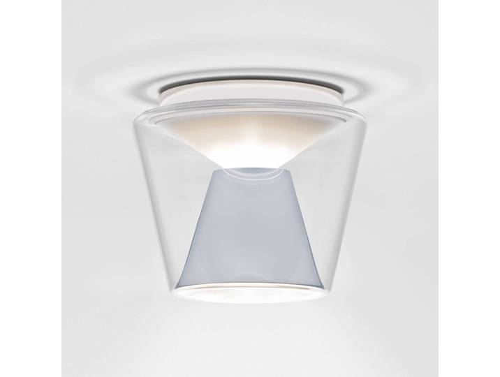 Serien Lighting LED Deckenleuchte Annex, dimmbar, alu / grau / zink, für Wohn- / Esszimmer, Glas, Modern