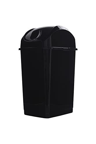 Superio Mini Desktop Prullenbak met Swing Top Deksel, Draagbare Plastic Afvalbak, 5 L