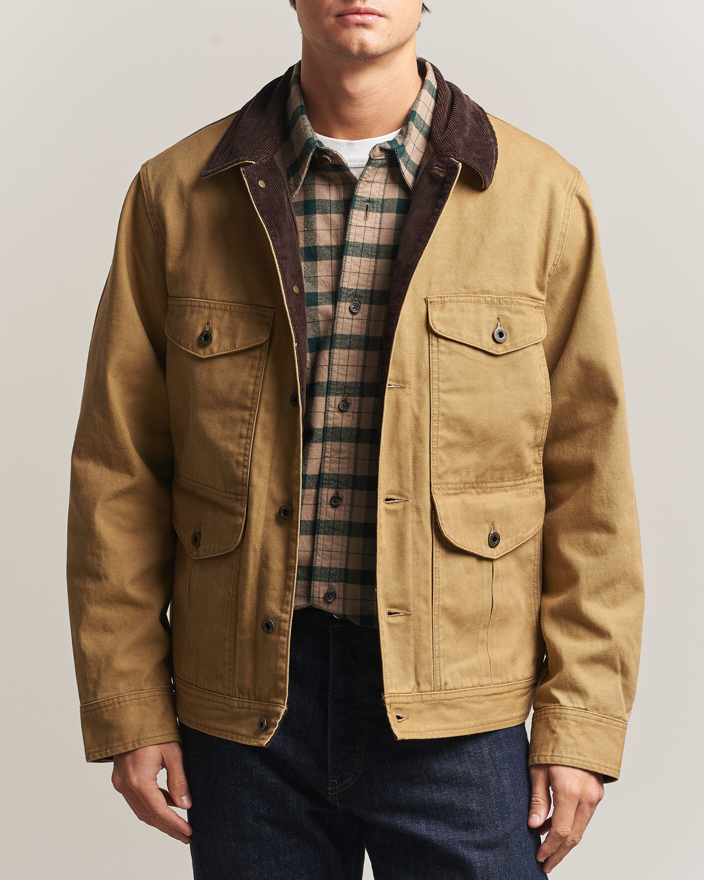 Filson Rustic Canvas Journeyman Canvas Jacket Antique Bronze men XL Beige