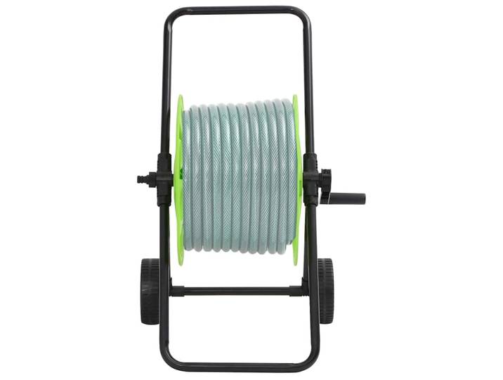 vidaXL Schlauchwagen für 60 m 1/2 Schlauch Stahl Grün
