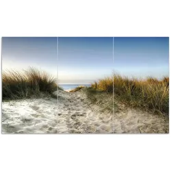 Wallario Herdabdeckplatte 80 x 52 cm (BxH), 1-teilig Weg durch die Dünen zum Strand am Meer