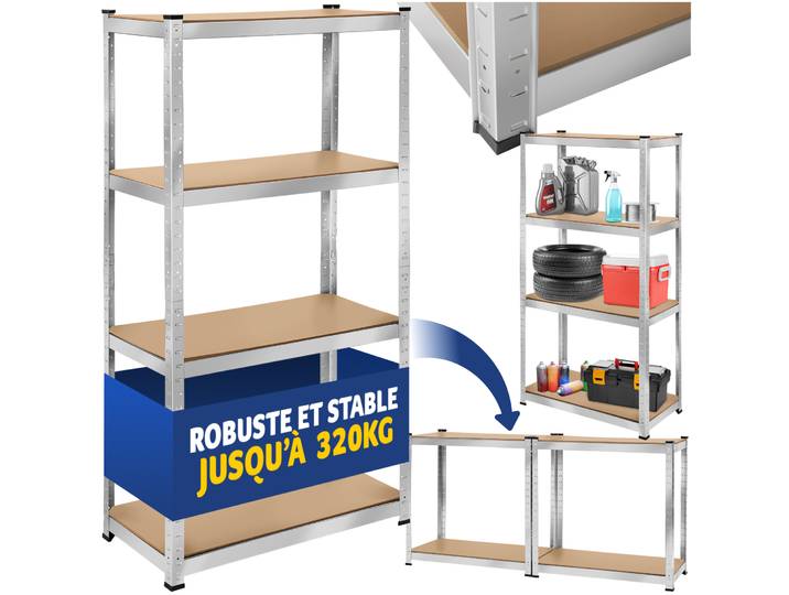 Étagère robuste pour charges lourdes - 160 x 80 x 40 cm, 320 kg