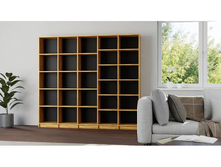 Grande bibliothèque en cœur de hêtre Cœur de hêtre Naturel huilé