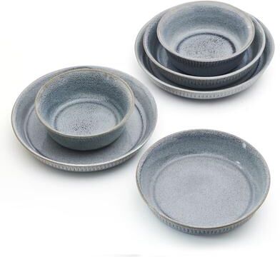 Pfaltzgraff Amara Smoke 6-Piece Dinner Bowl Set, Service for 2