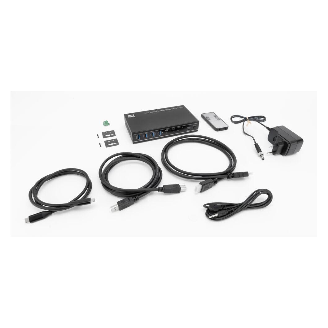 ACT 2-Port USB-C"/HDMI 4K@60Hz KVM switch (AC7922)
