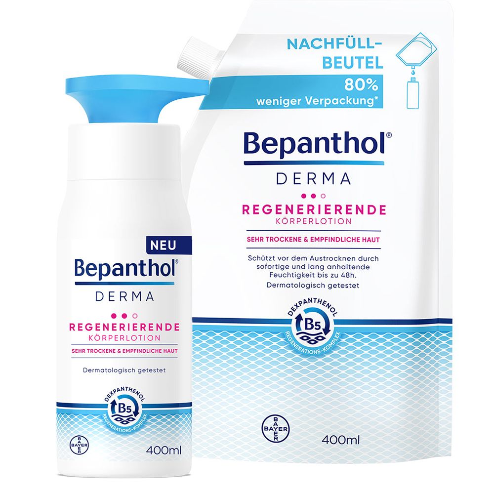 Bepanthol Derma regenerierende Körperlotion + 2x400 ml Lotion