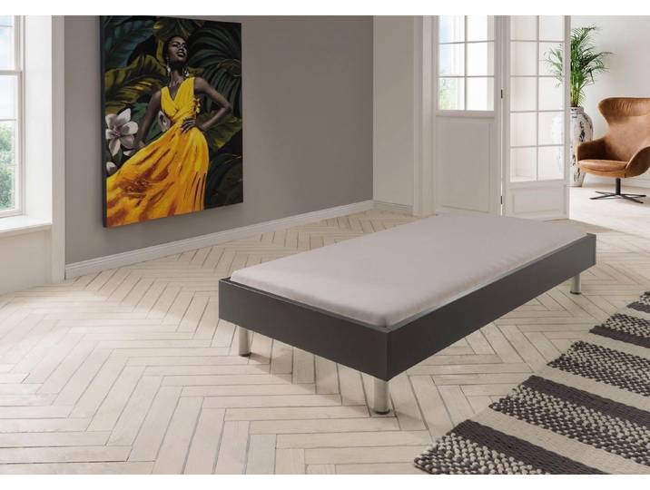 Wimex Bett Easy, große Auswahl an Größen und Farben, auch in Komforthöhe (Made in Germany), ohne Kopfteil, ideal unter Dachschrägen oder Fenster