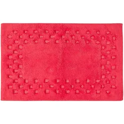 BADEMATTE 45/75 cm Karo-Bordüre, Baumwolle