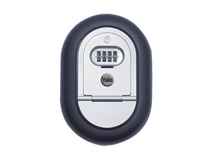 Yale Y500/187/1 Boîte à clés sécurisée Y500\, code programmable 4 chiffres\, fixation murale avec kit inclus\, résistante aux intempéries et aux effractions\, finition gris/noir
