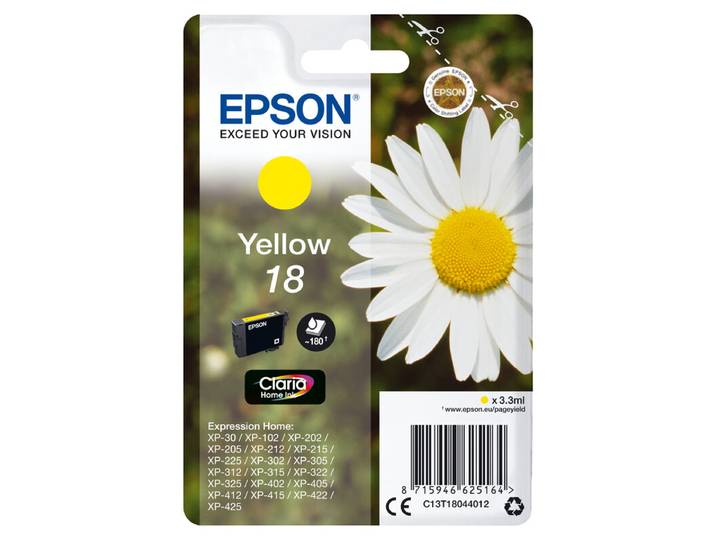 Epson Daisy enkelverpakking geel 18 Claria Home inkt