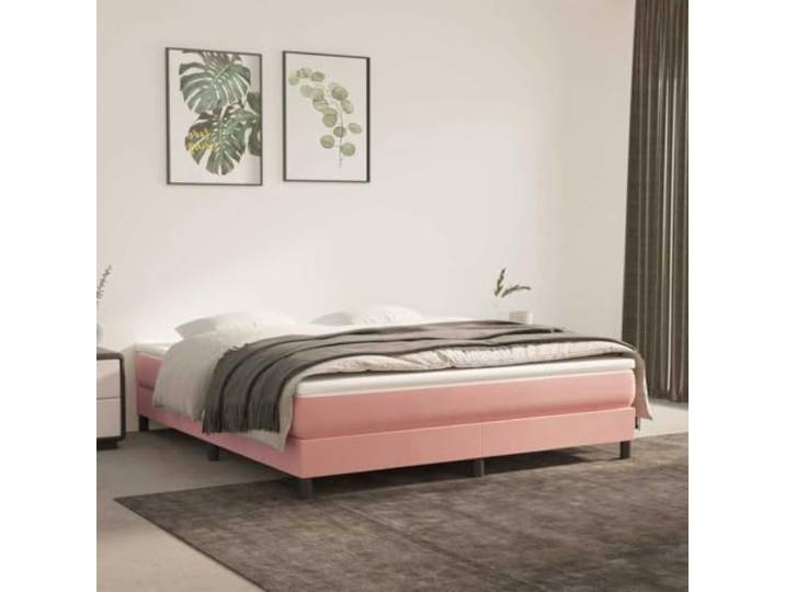 KTHLBRH Taschenfederkernmatratze Mittel Rosa 180x200x20 cm Samt Samtbezug, Taschenfedern, mittelharte Stützung, Schaumstoffkern, 180x200 cm, 20 cm hoch