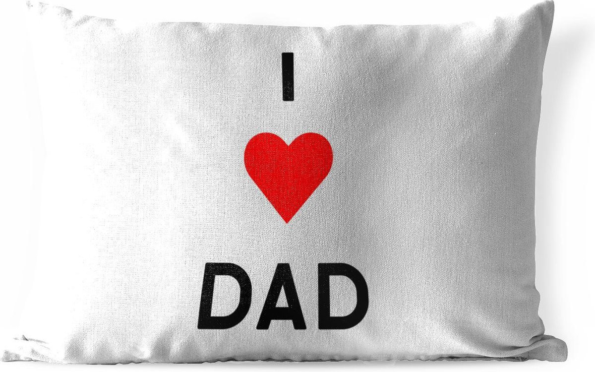Weerbestendige buitenkussens met I Love Dad tekst - 60 x 40 cm
