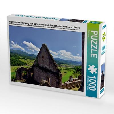 CALVENDO Puzzle Blick von der Hochburg zum Schwarzwald mit dem schönen Nachbarort Sexau | 1000 Teile Lege-Größe 64x48cm Foto-Puzzle für glückliche