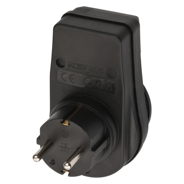 Brennenstuhl Adapter Schutzkontaktsteckdose mit Schalter IP44 im Polybag (CEE 7/3) (1508280001)