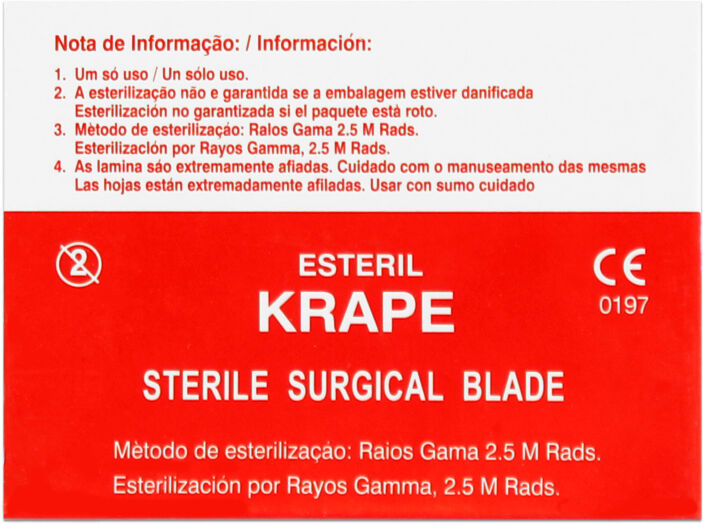 Folhas de Bisturí Descartáveis (Caixa de 100 unidades)