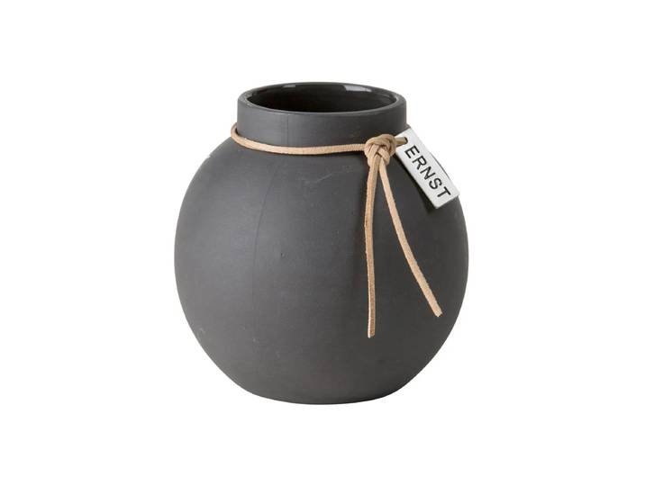 ERNST Ernst vase en grès gris foncé 10 cm