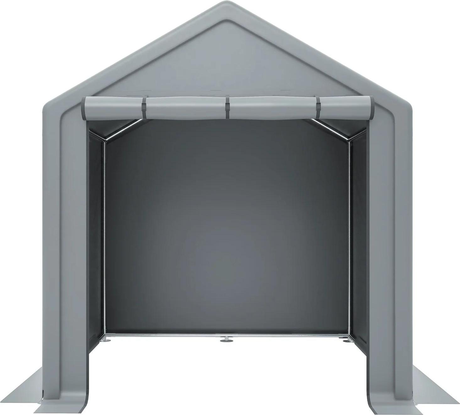 Fahrradgarage - Aufbewahrungszelt - Stahlrahmen - 190×170×200 cm - Für Fahrräder und Gartengeräte - Dunkelgrau