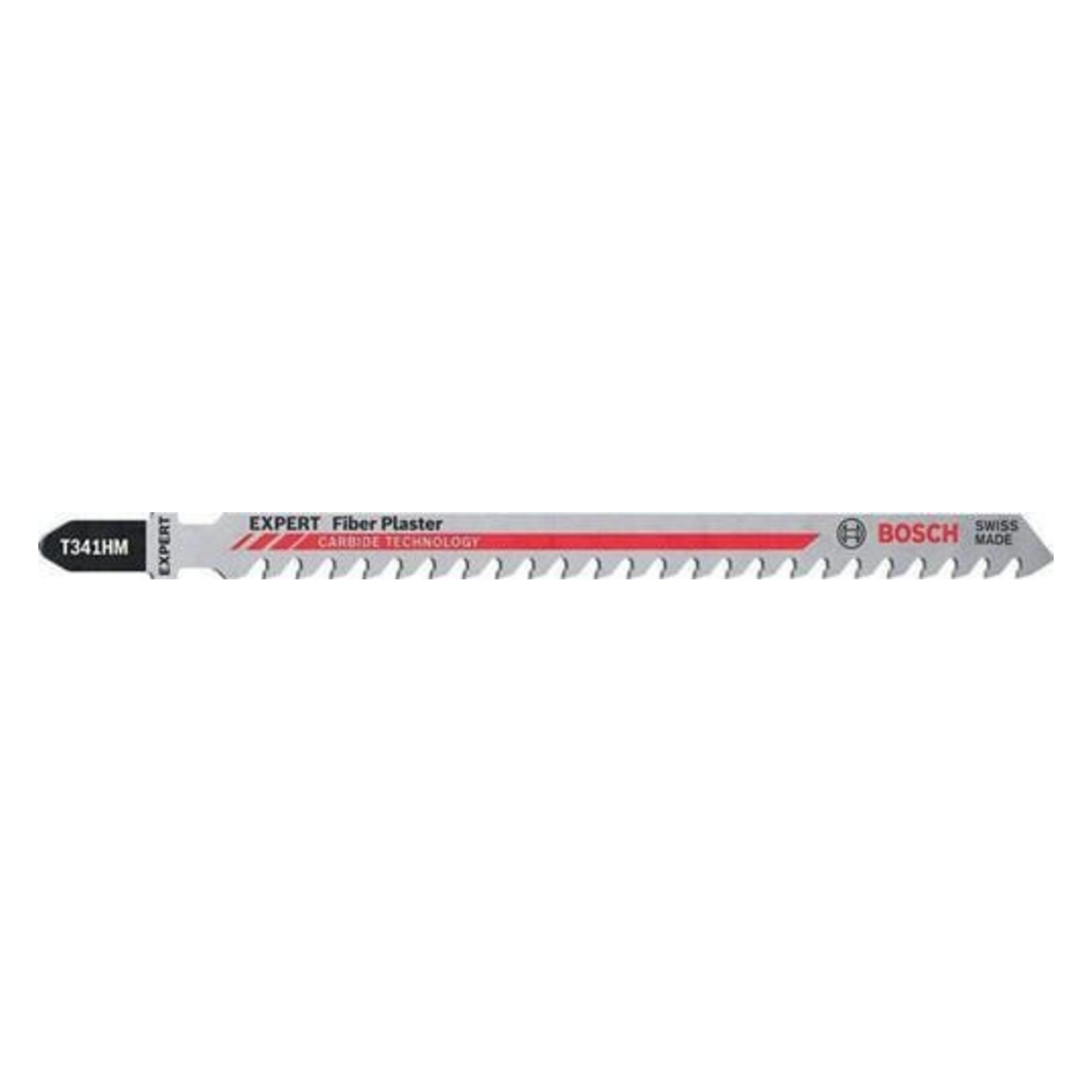 Bosch Professional Zubehör EXPERT 'Fiber Plaster' T 341 HM Stichsägeblatt, 3 Stück (2608900564)